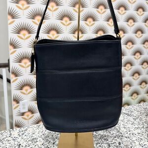 Vintage Coach Black Tribeca Bucket Tote